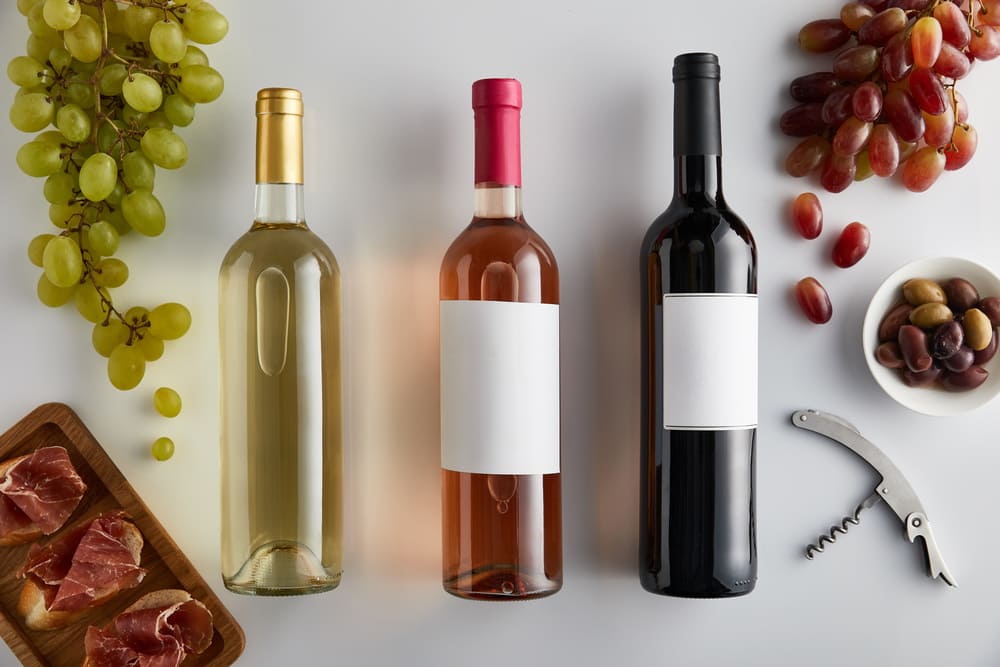 branding van verschillende wijnproducten