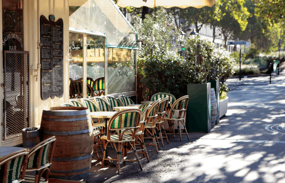 horeca terras in de zon